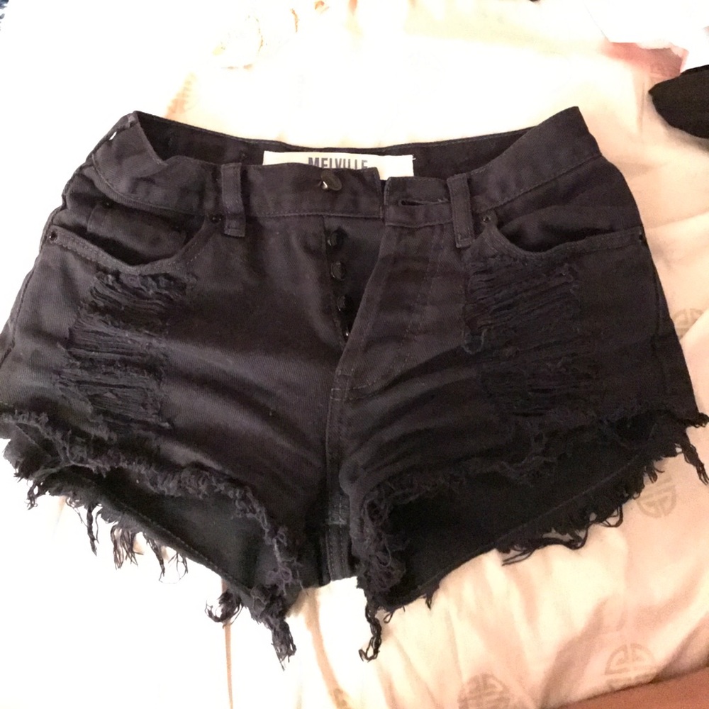 Black high waisted shorts