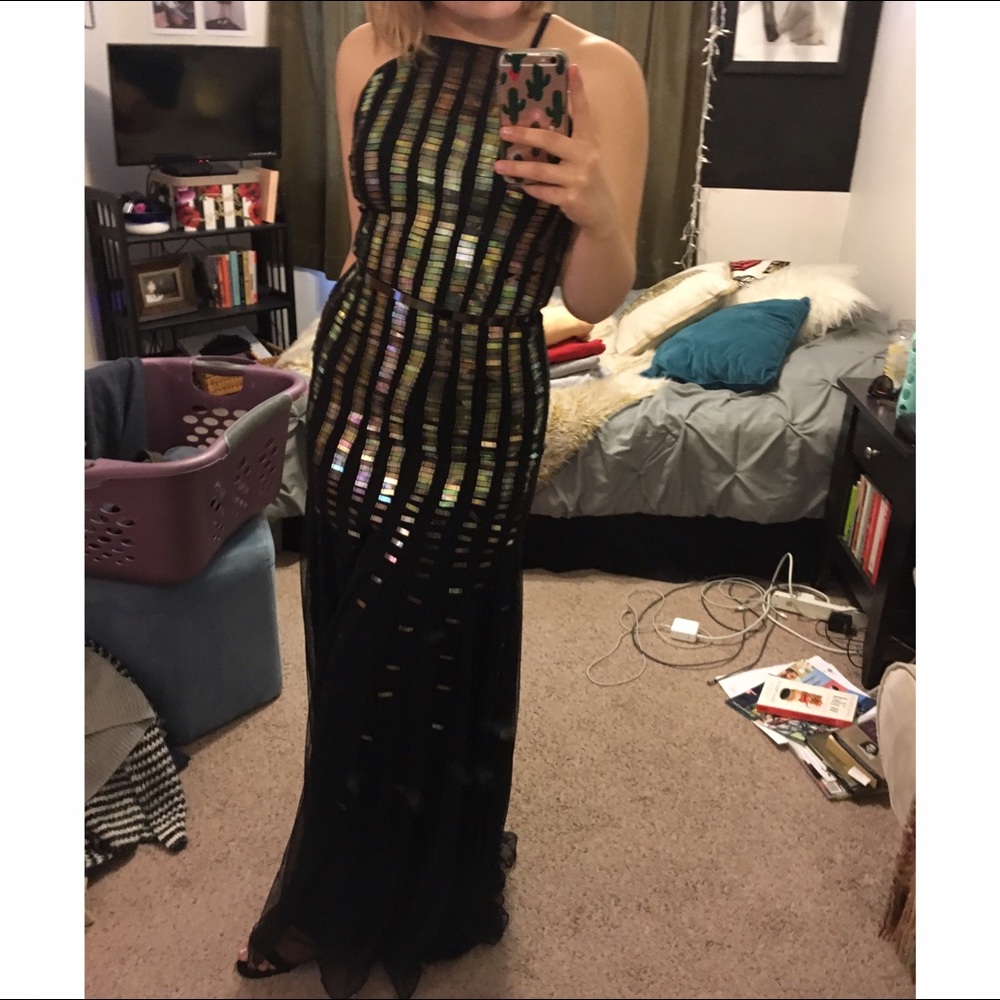 Green sequin ASOS gown/dress
