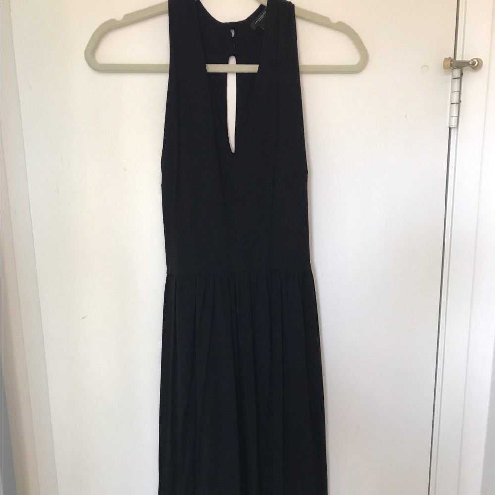 Ann Taylor Black v-neck dress