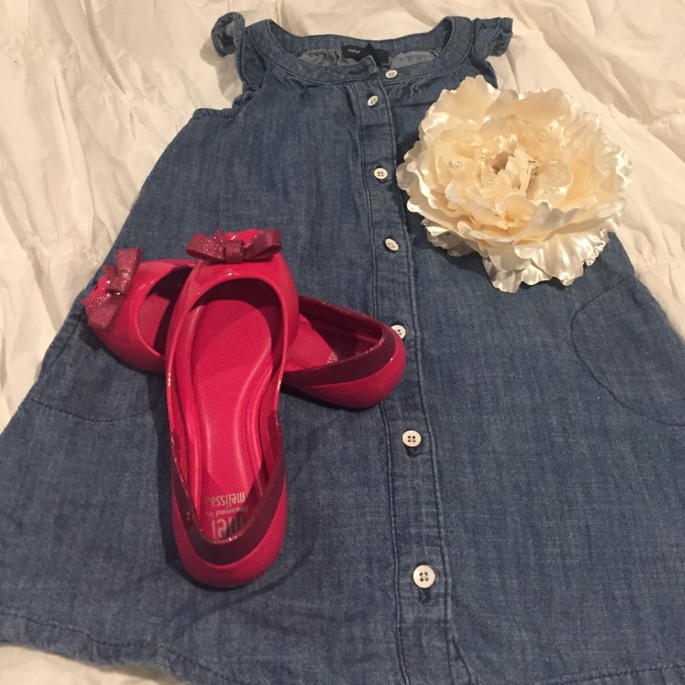Baby Gap Ruche neck dress