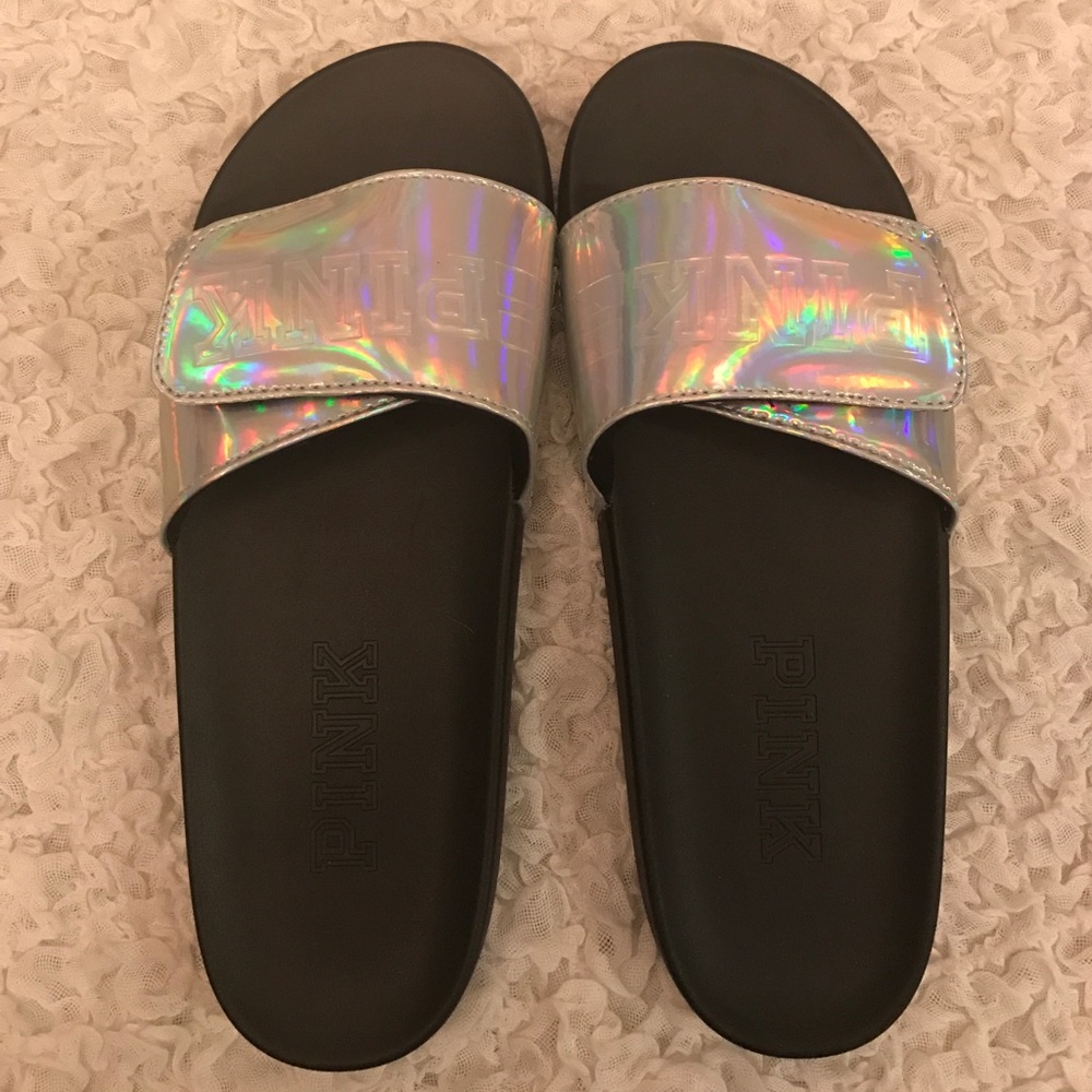 NWOT PINK SLIDES