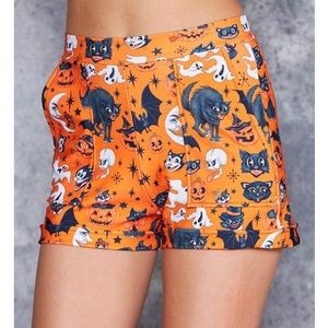 Black Milk Trick or Treat Cuffed Shorts