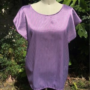 American Apparel purple pin stripped blouse