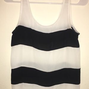 Black and white stripe tank top