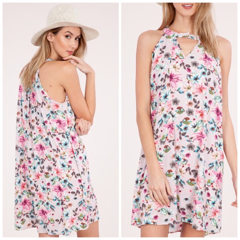 LAST 1💕Stunning blush! Floral fully lined dress! - Picture 4 of 4
