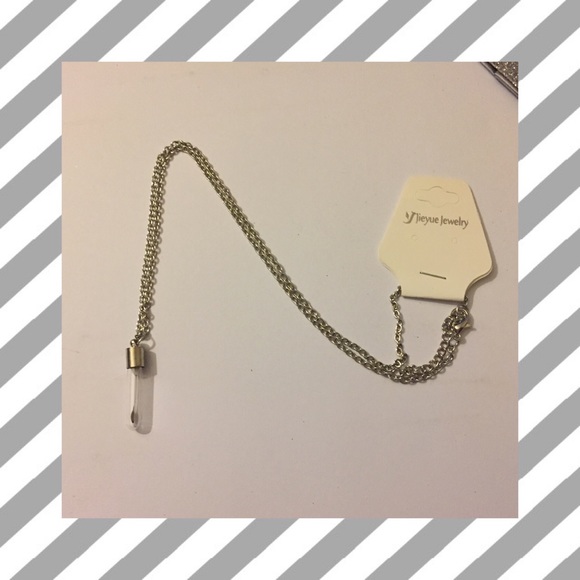 Wish Glass Tube Vile Dandelion Pendant Necklace - Picture 2 of 2