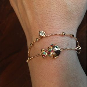 Austrian crystal Pisces fish bracelet