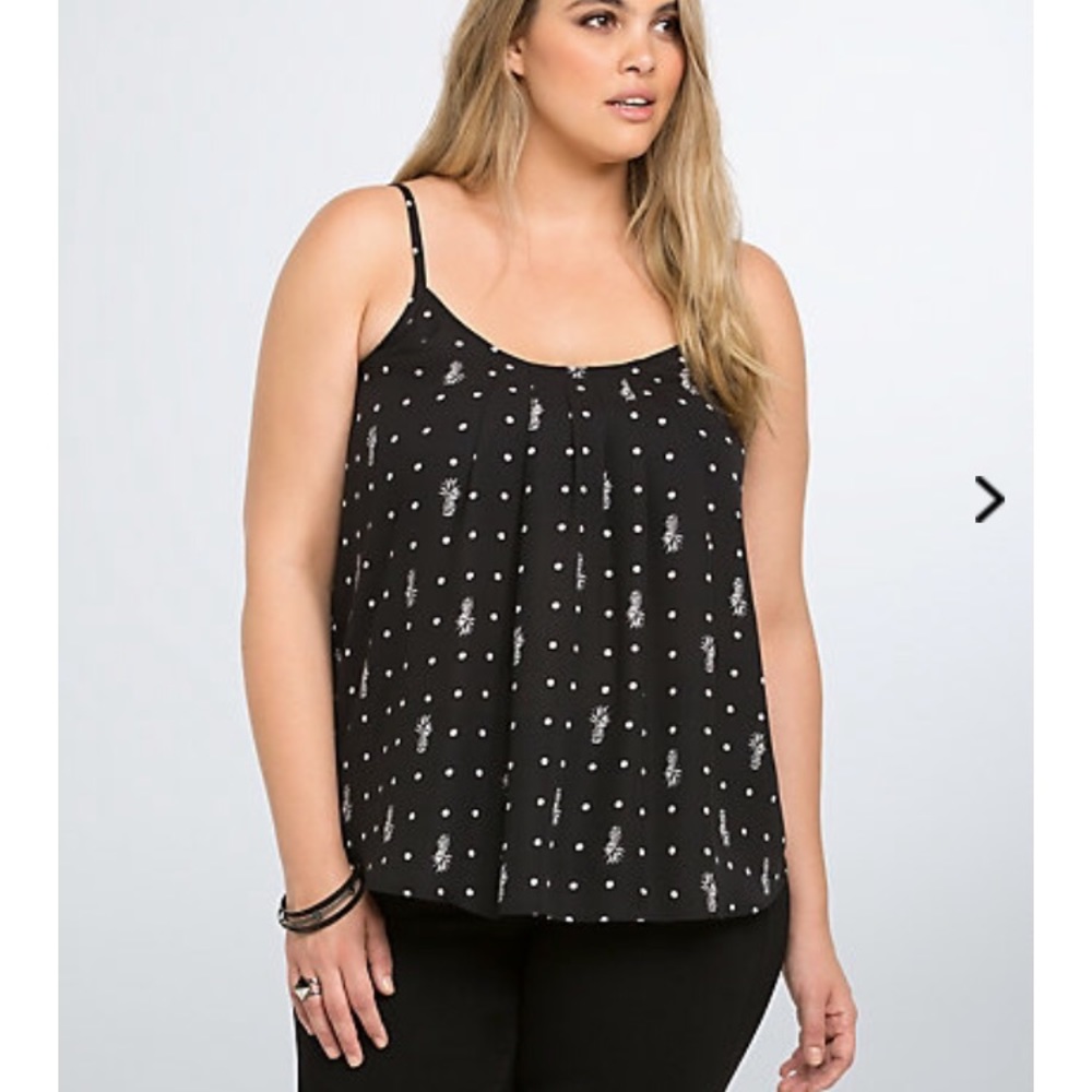 Torrid 3X Pineapple Criss-Cross Tank Top