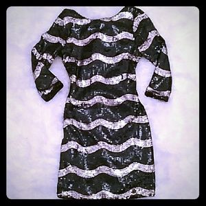 Black & Gold Mini Dress