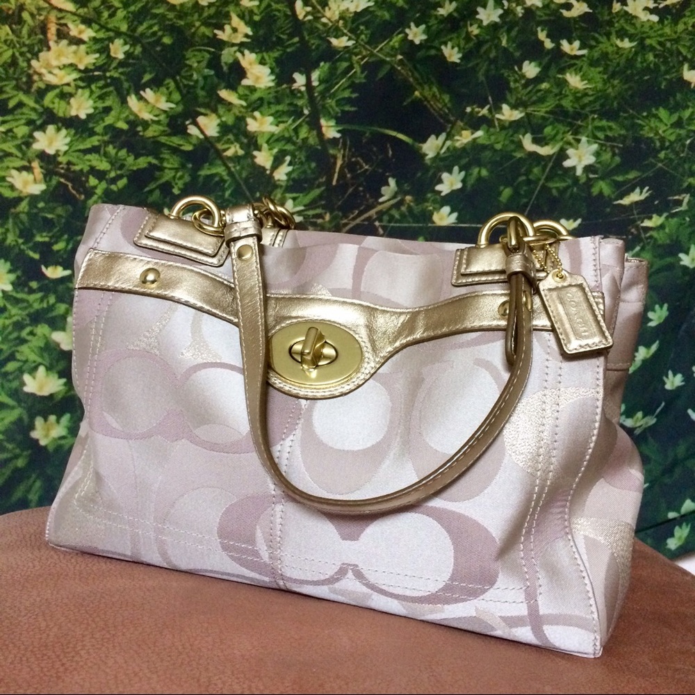 Coach Beige Satchel Handbag