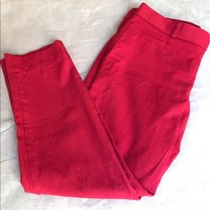 Banana Republic Red Sloan Pants (petite)