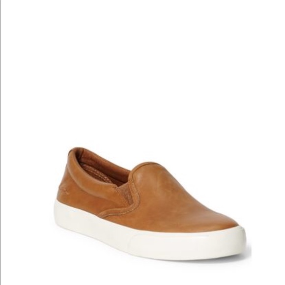 Lauren Ralph Lauren Shoes - Ralph Lauren Women's Brown Cedar Calfskin Sneakers