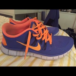 Nike Free 5.0 Women's Running Shoes Blue/Orange