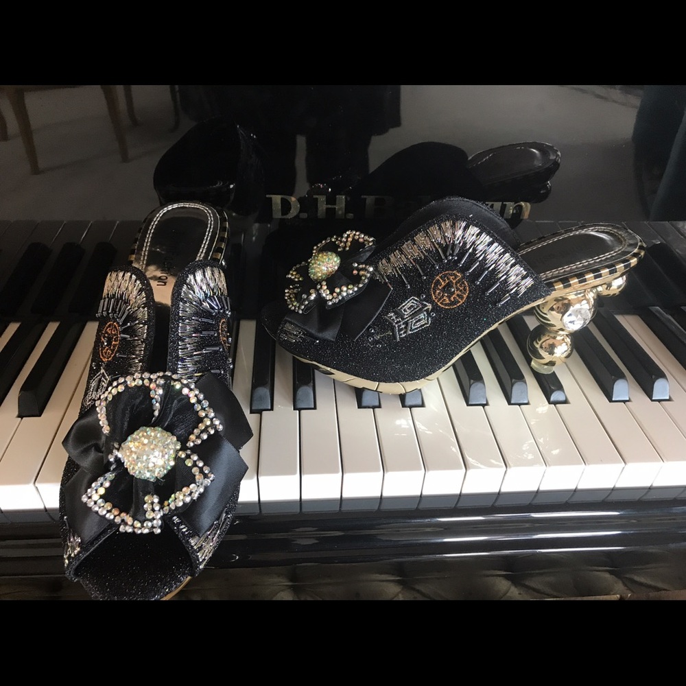 John Fashion Embroidery Beads Rhinestone Sandle