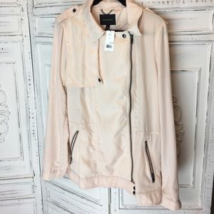 NWT Rosé Pink Banana Republic Drapey Moto Jacket