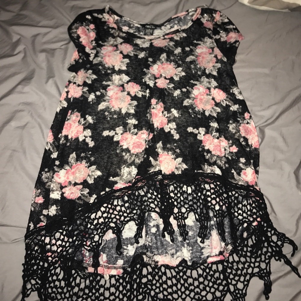 Floral/Crochet Shirt