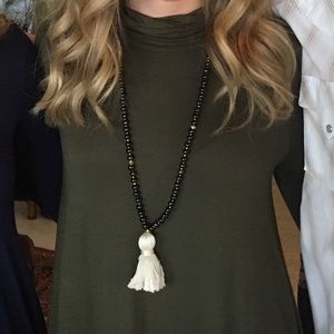 Black tassel necklace