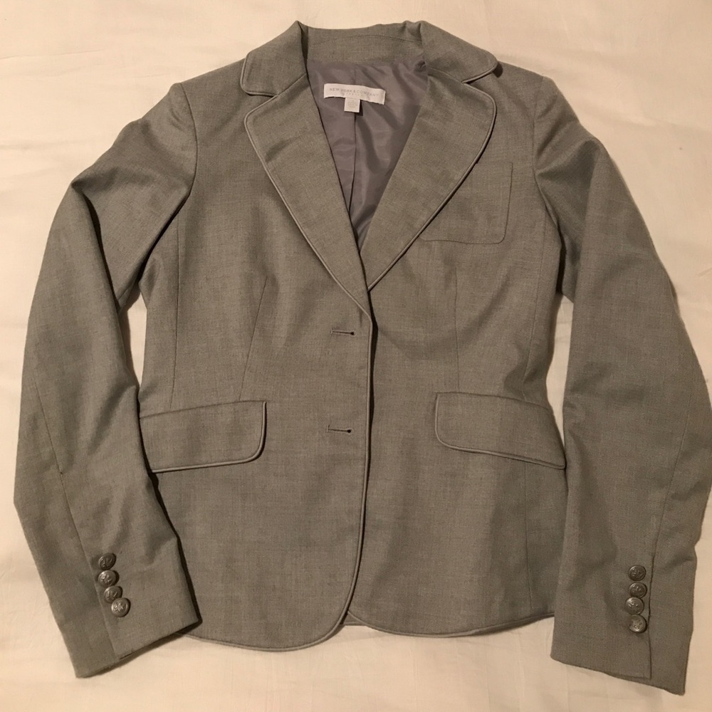 Grey woven blazer. NY&Co - sz 4