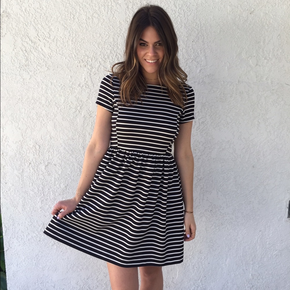 Black & White Striped Dress