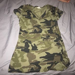 Camo V-Neck