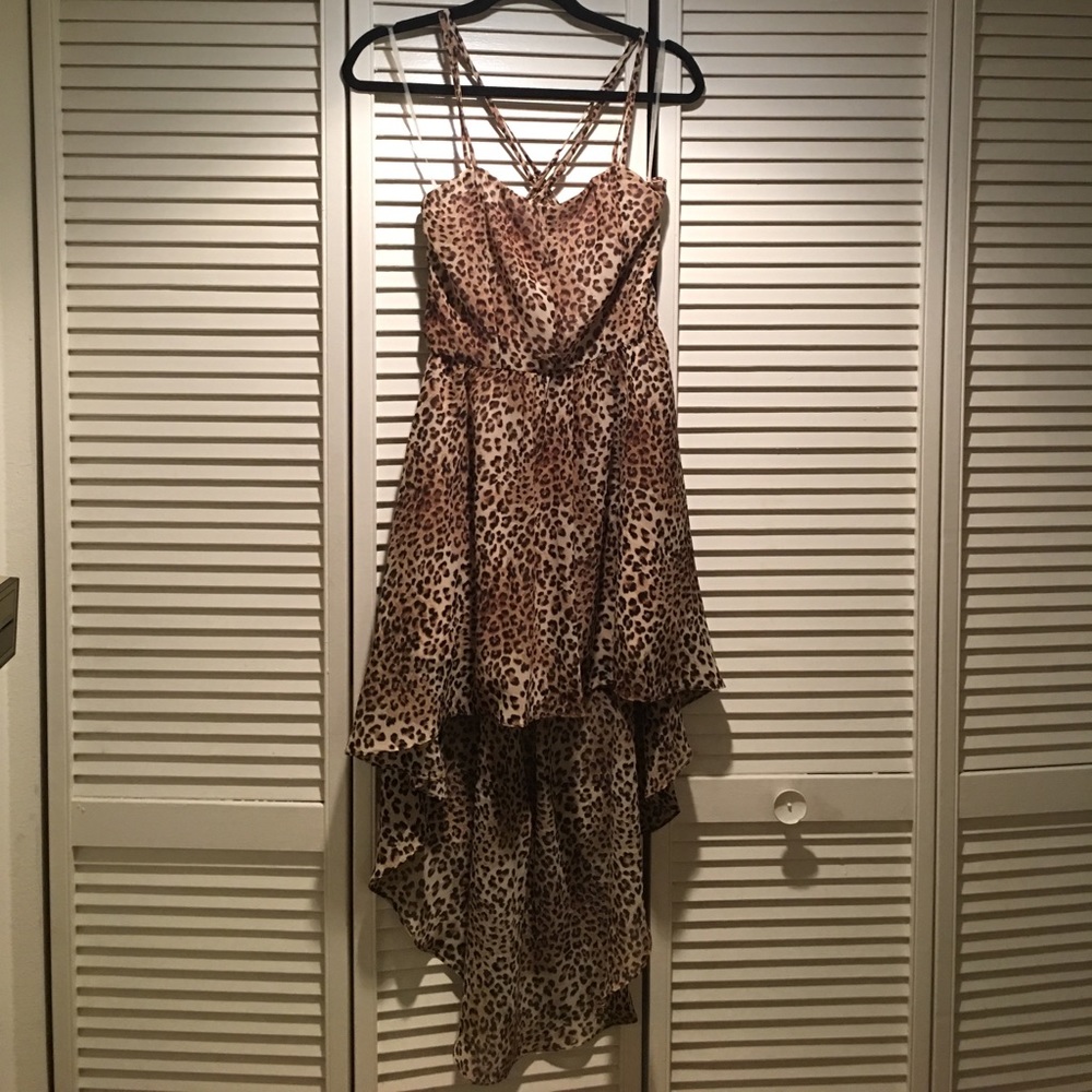 NEW Leopard Print High-low Dress