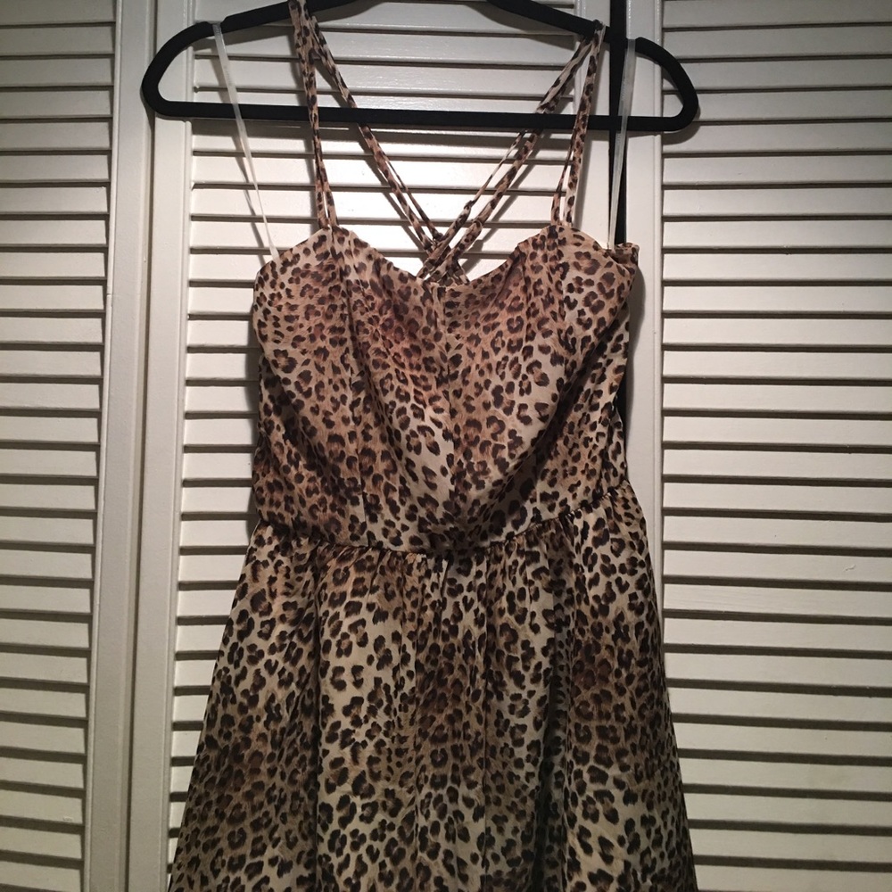 NEW Leopard Print High-low Dress - Picture 2 of 5