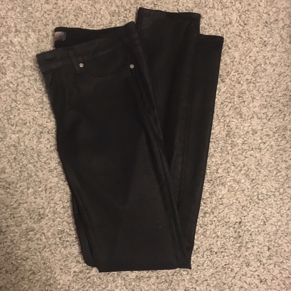 Black Leather Jeans