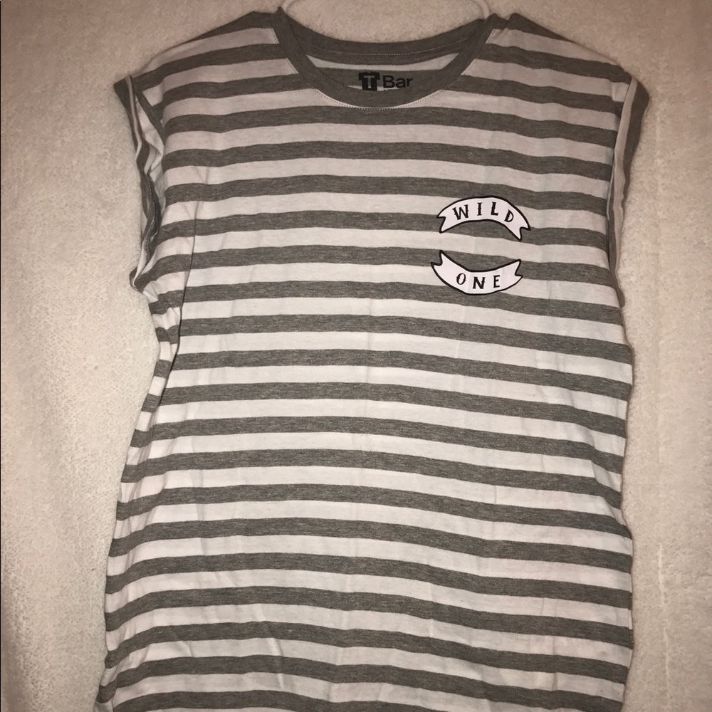 Cotton on stripes big T-shirt