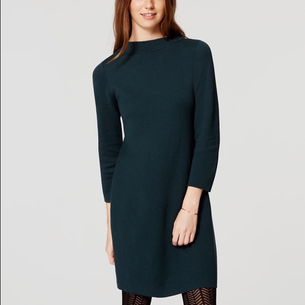 Loft Sweater Funnel Neck Dress