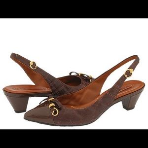 BCBG FIFI Slingback Shoe Calf /Patent Leather Sz 8