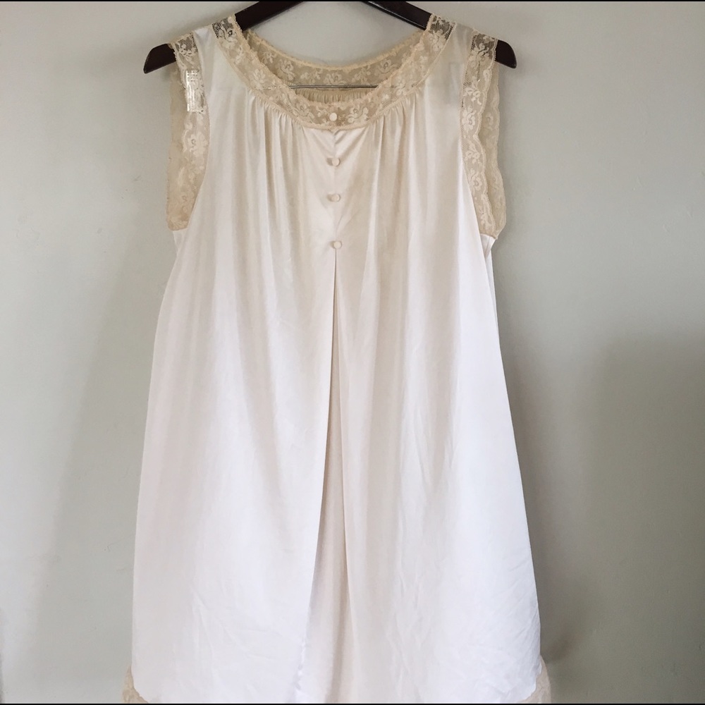 Vintage Lace & Satin Nightgown