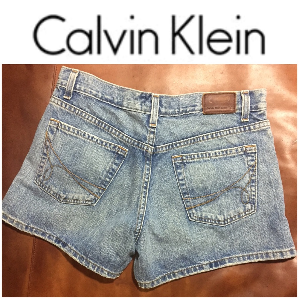 90's Calvin Klein High Waist Jean Shorts Size 4