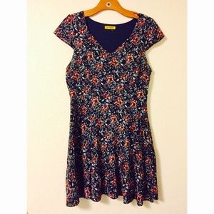 ModCloth Floral Fit and Flare Dress