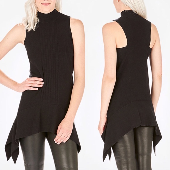 ✨HP!✨ NWT Parker Black Architectural Hem Dress - Picture 2 of 4