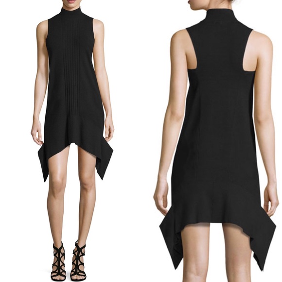 ✨HP!✨ NWT Parker Black Architectural Hem Dress - Picture 4 of 4