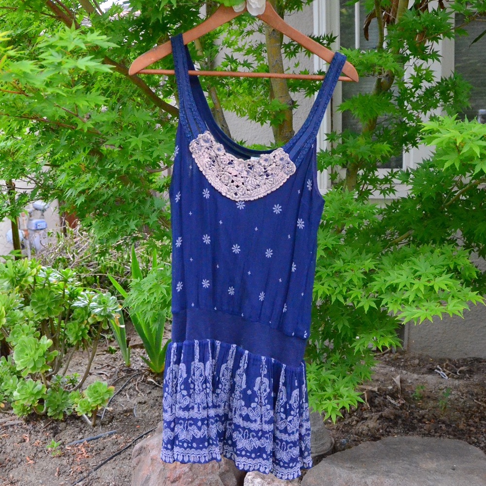 Floral Paisley Print Scrunchy Waist Dress