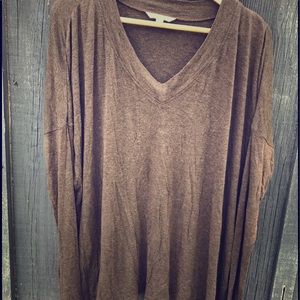 CABi brown soft long sleeve tee