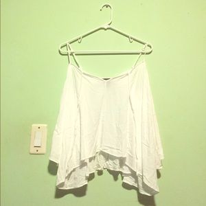 White Forever 21 off the shoulder top-Size Medium