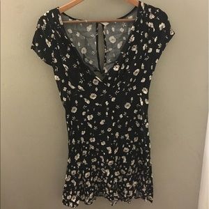 Floral Mini Dress with Open Back by Free People