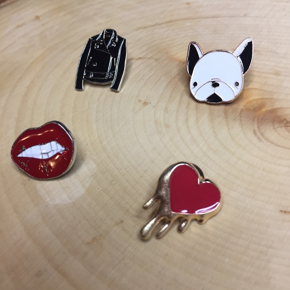 Individual enamel pins