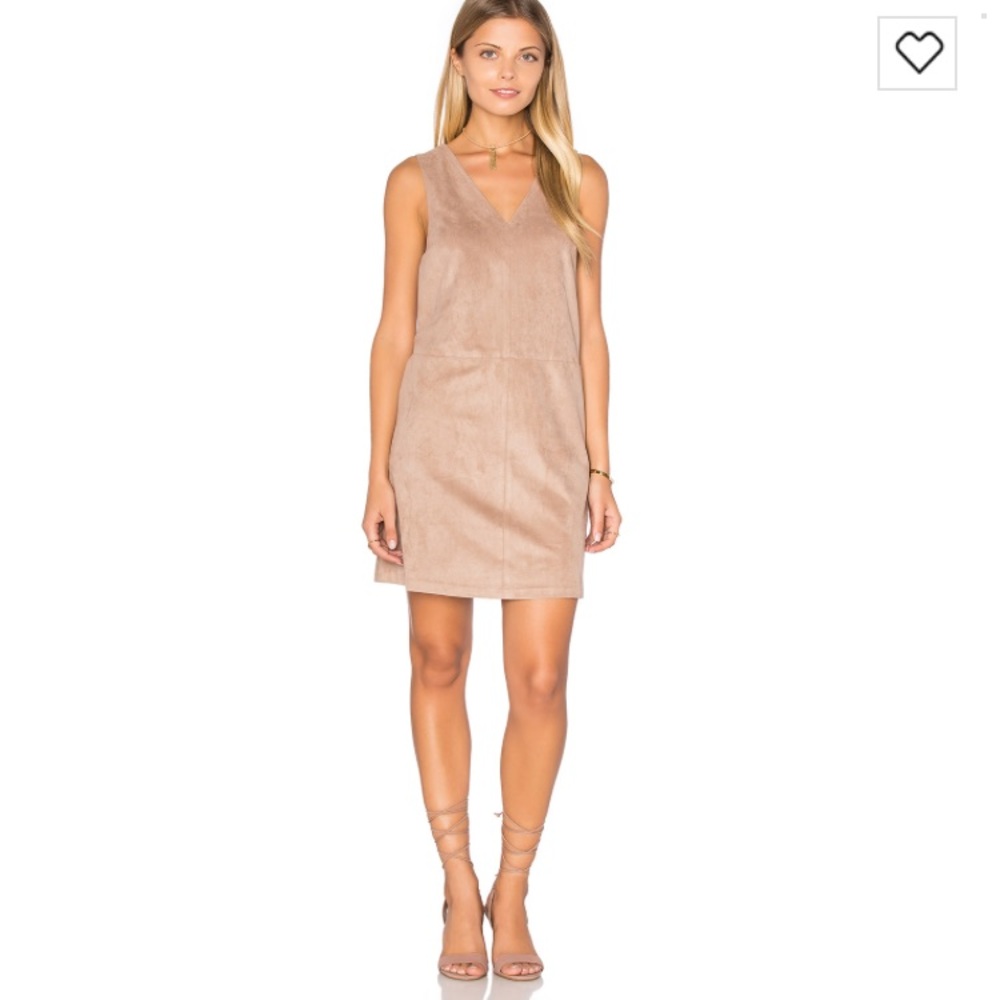 Beige faux suede swift dress