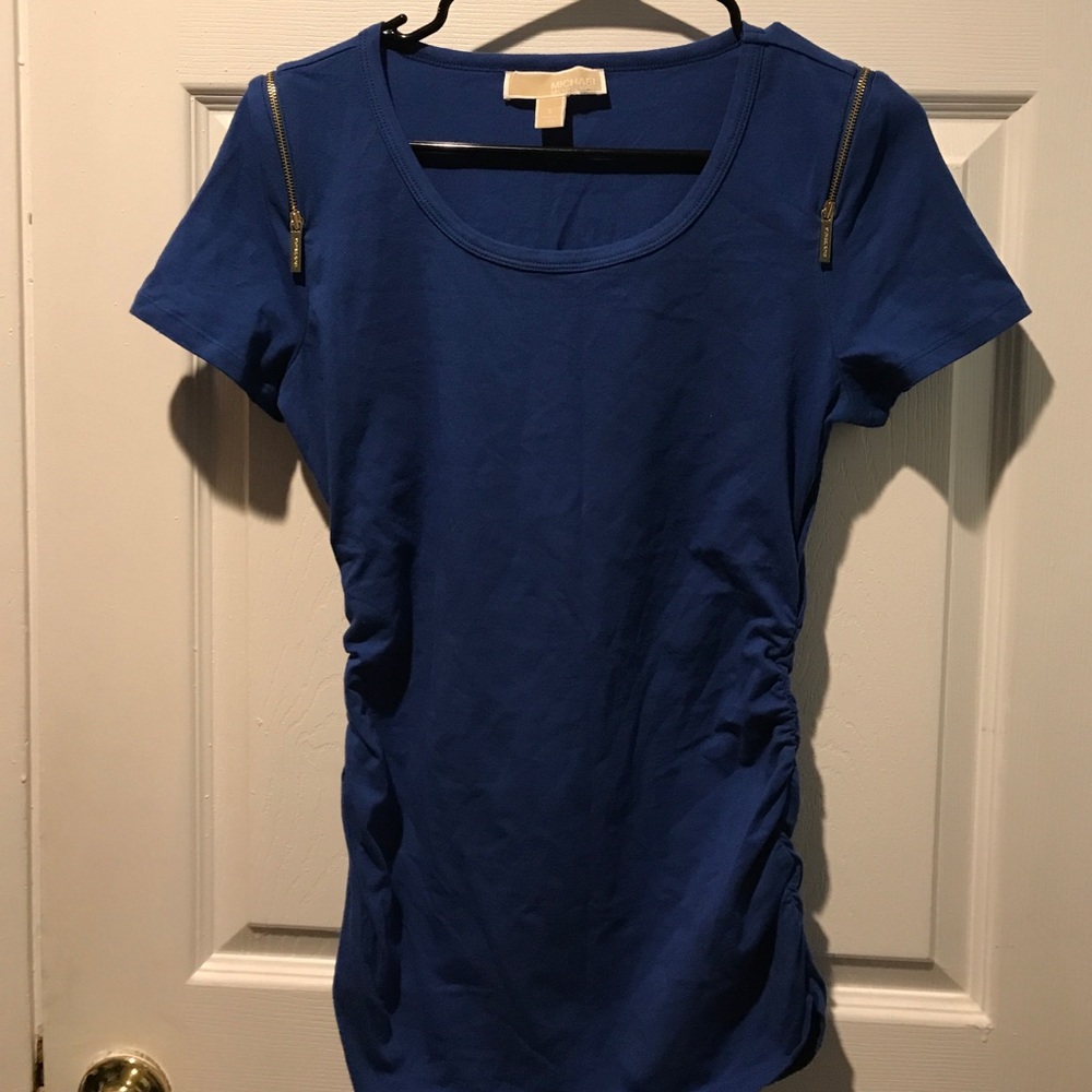Michael KORS blue shirt with zippers