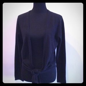 White House/Black Market Drape Front Tie Sweater