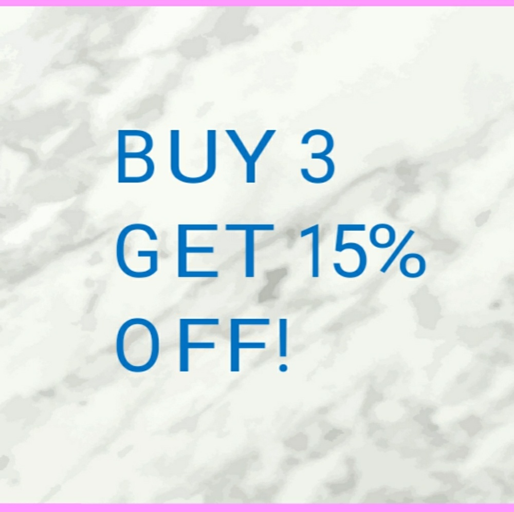 Buy 3 get 15% off!