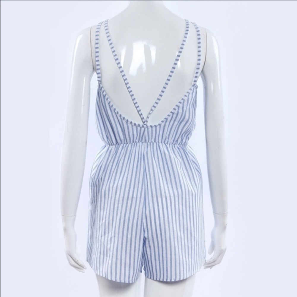 Summery Stripped strappy romper - Picture 3 of 3