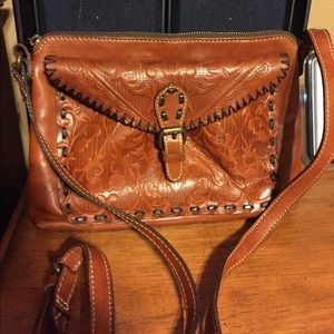 Brown leather purse