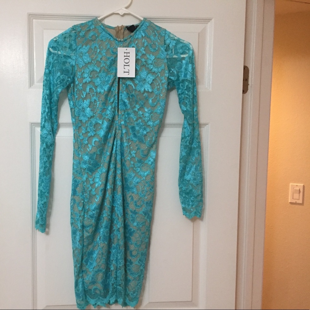 Holt Miami lace cocktail dress