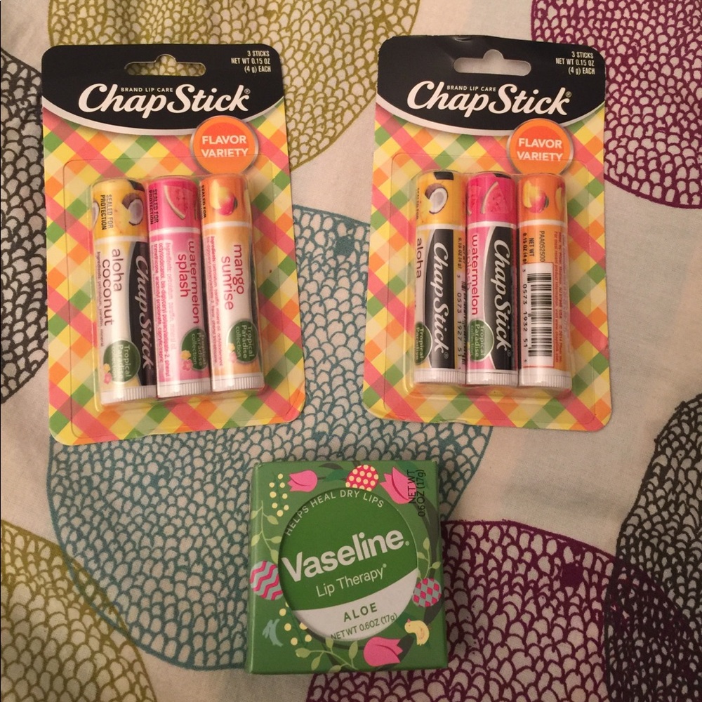 ChapStick Tropical Variety & Vaseline Lip Therapy