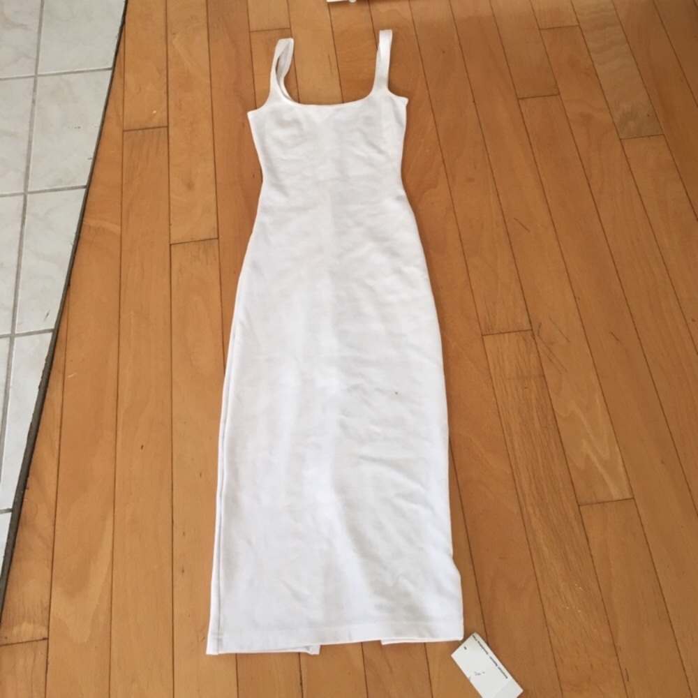 American apparel white tank dress