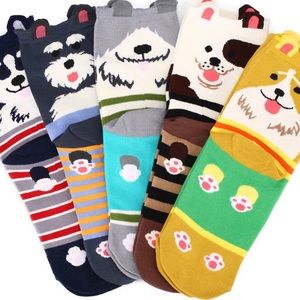 Cute Puppy Socks (5 Pairs)